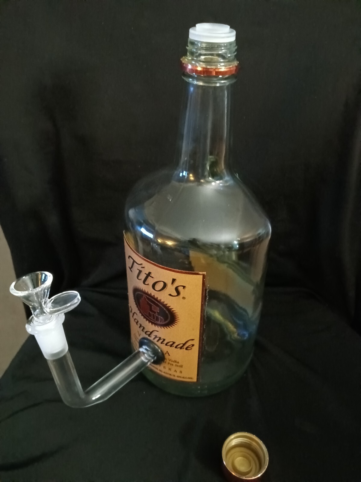 Homemade Large Tito’s Vodka Bong Lamp Hookah Pipe Glass Pipe Tobacco Pipe