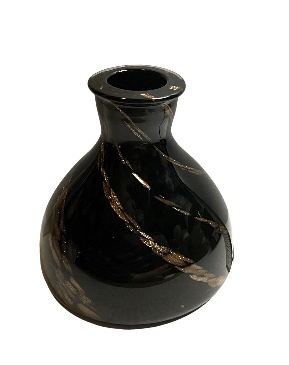 SAHARA Smoke Pharaoh Hookah Base Black Gold Swirl Glass Do You Hookah? 6”