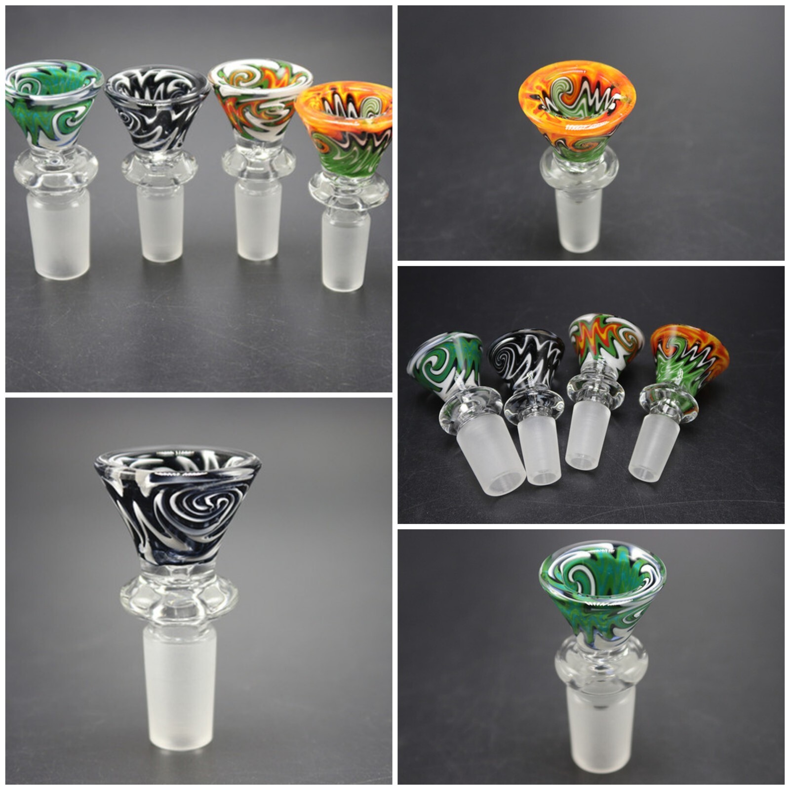 14mm Glass Bowl Slide Piece Replacement Bowl Pipe Bong Bowl Slide tobacco use
