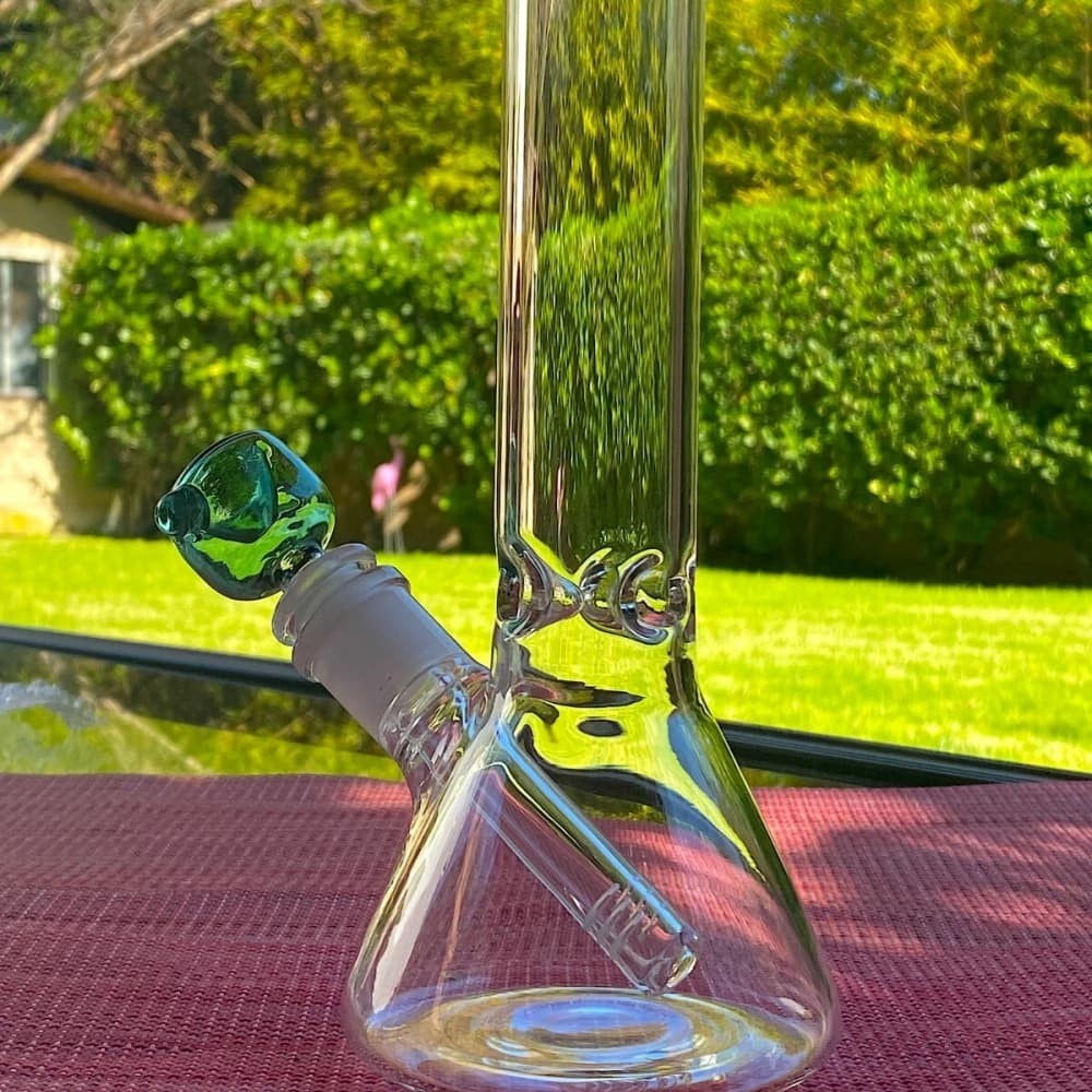 Heavy Glass Bong 10 inch Water Pipe Smoking Bong Beaker+14mm Bowl hookah US
