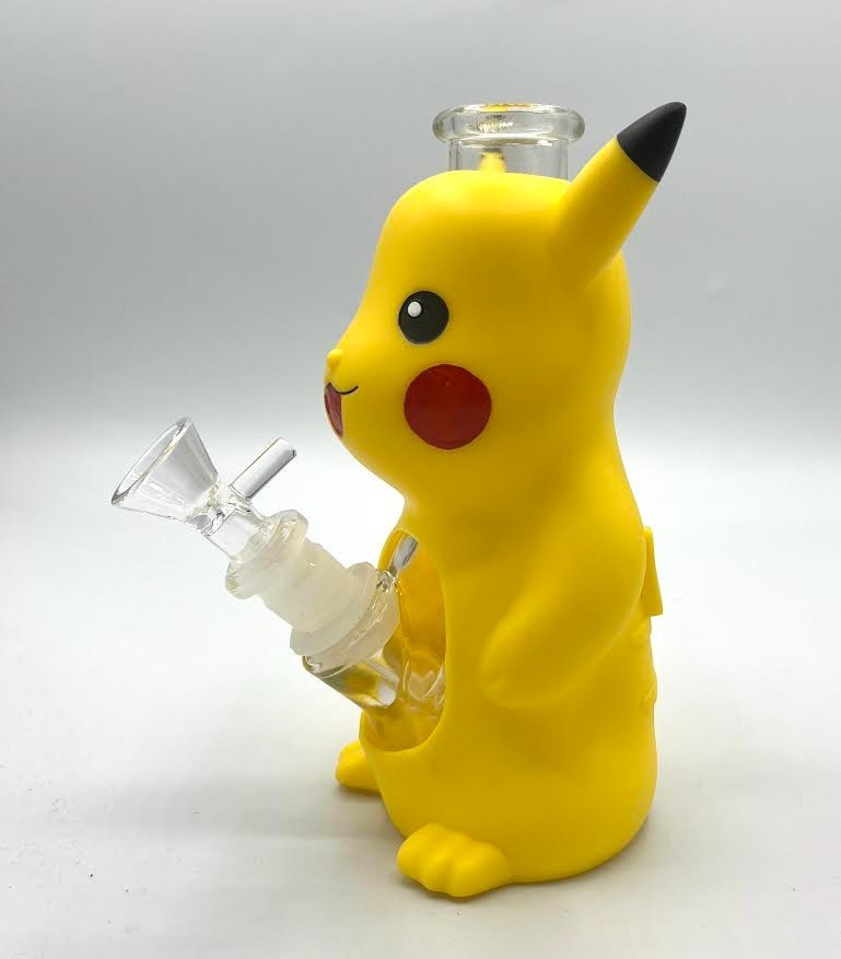 7&Prime; Collectible Silicone Smoking Water Pipe Bong Tobacco Durable Glass Bowl