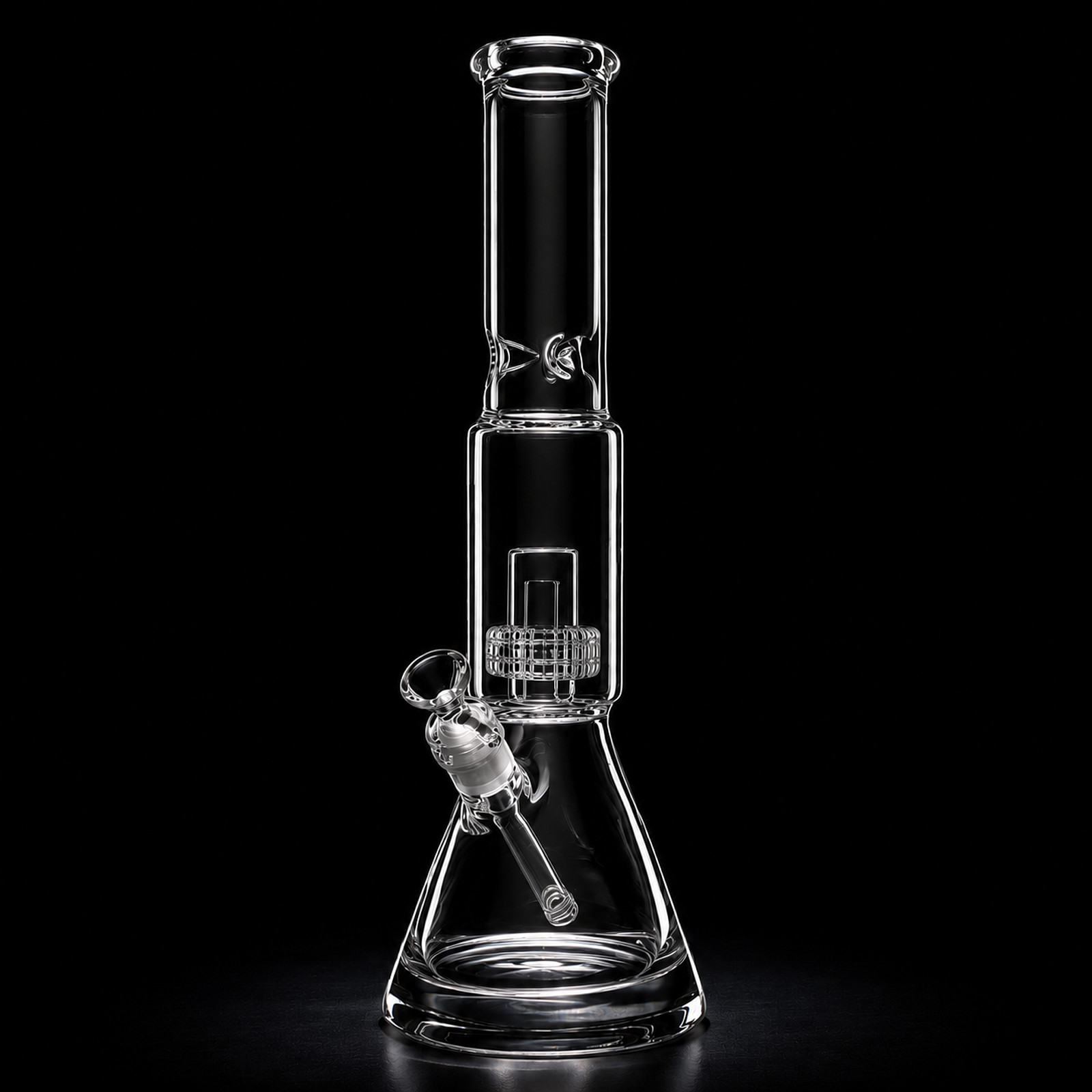 Super Thick 16 INCH Bong Matrix Water Pipe Clear Glass 15mm Beaker Hookah USA
