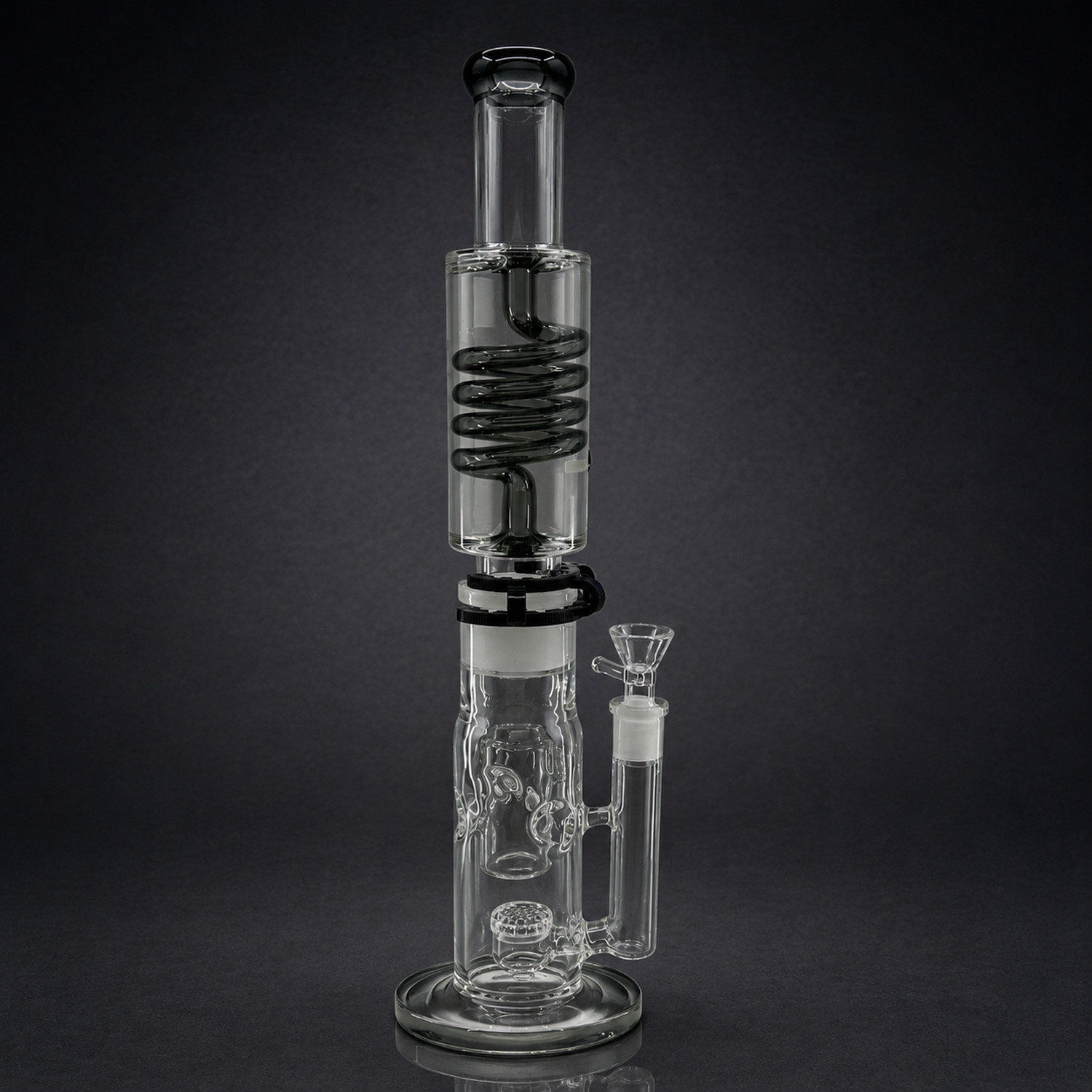 15&Prime; Detachable Glycerin Coil Freeze Water Pipe Bong Percolator 14mm Glass Bowl