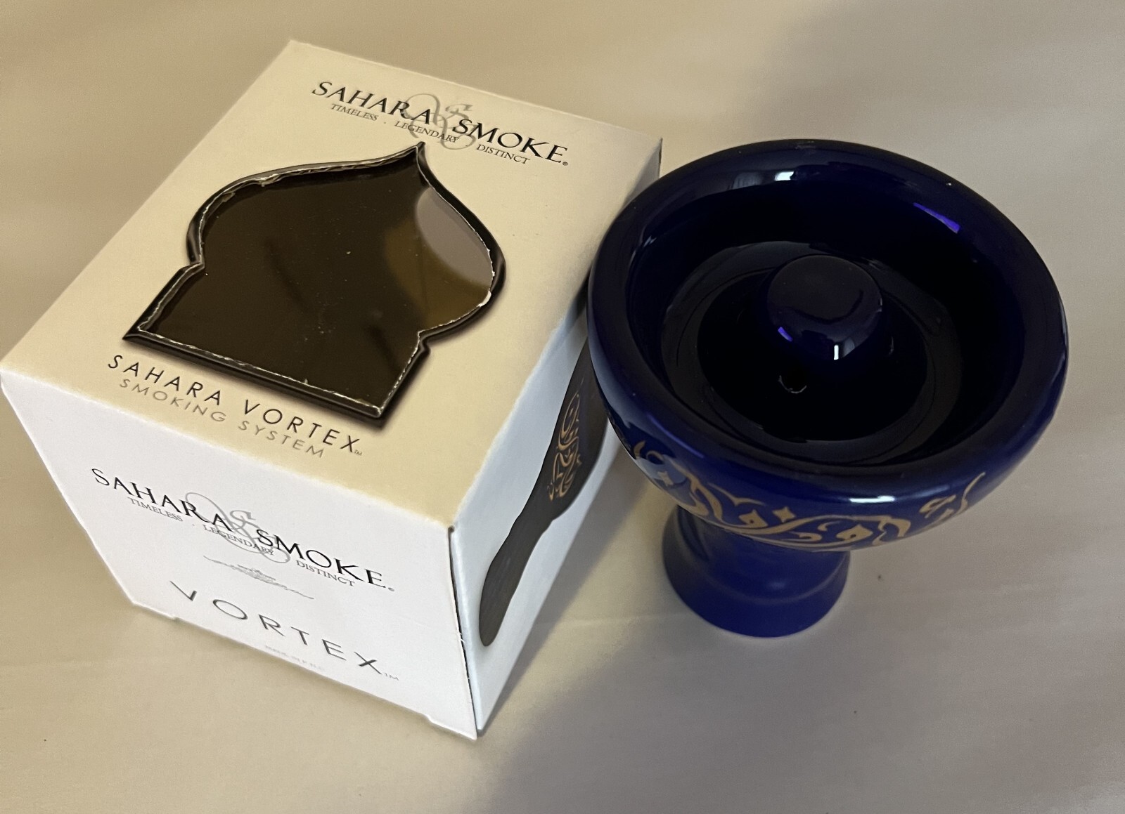 NEW Blue Gold Authentic Sahara Smoke Hookah Vortex Smoking Shisha Bowl
