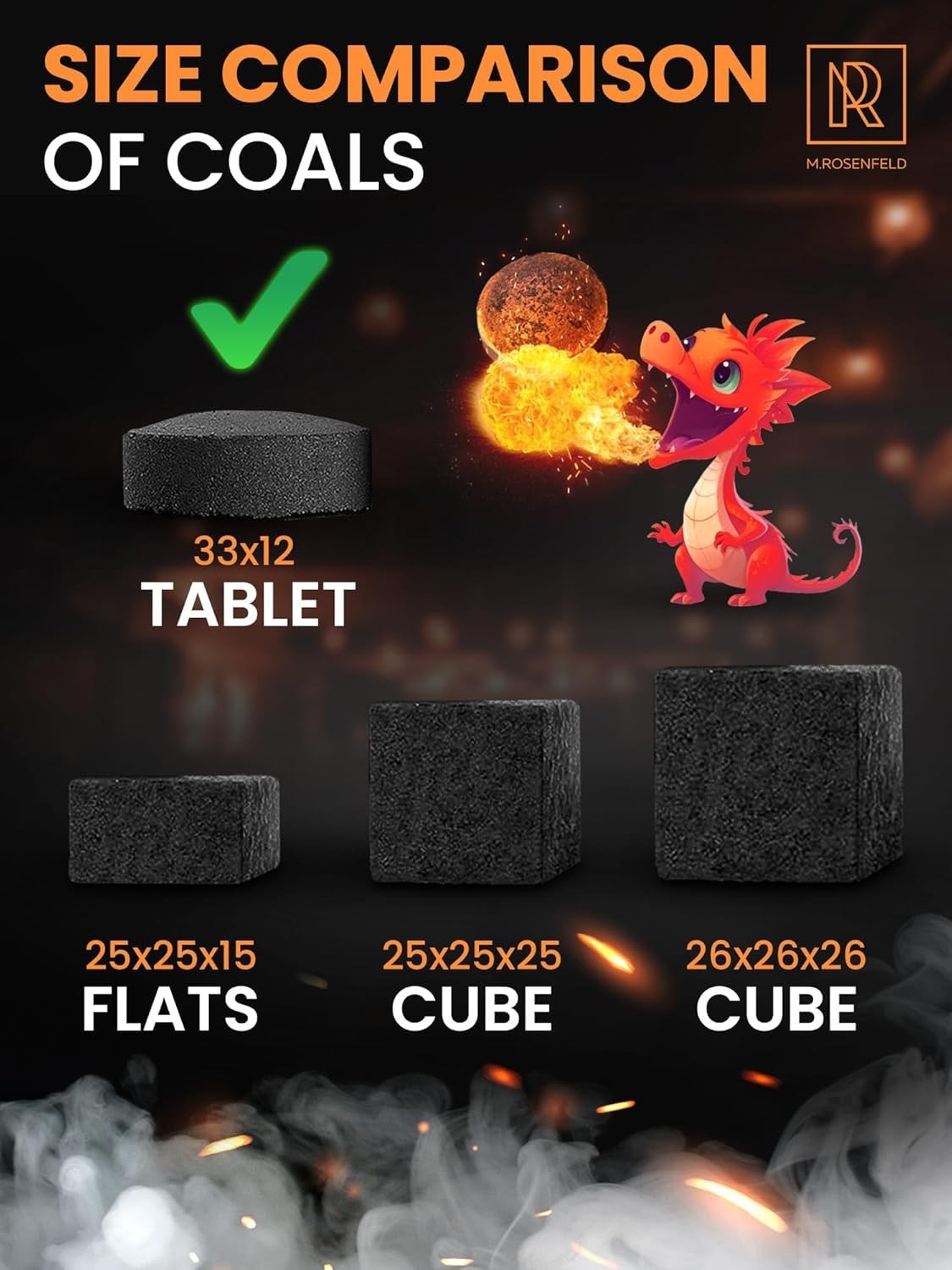 30 pcs Charcoal Discs to Burn Incense – Hookah Charcoal Hookah Coals for Hookah
