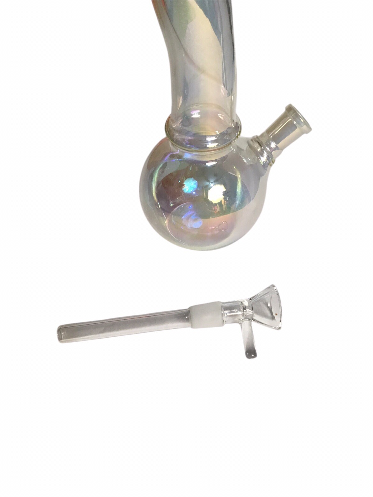 Light Iridescent 8in Glass Water Pipe Hookah Glass Pipe Purple Cute Girly