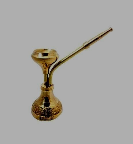 Antlantic Wood Store Pure Brass Hand Hookah Showpiece Metal Hookah set of 1