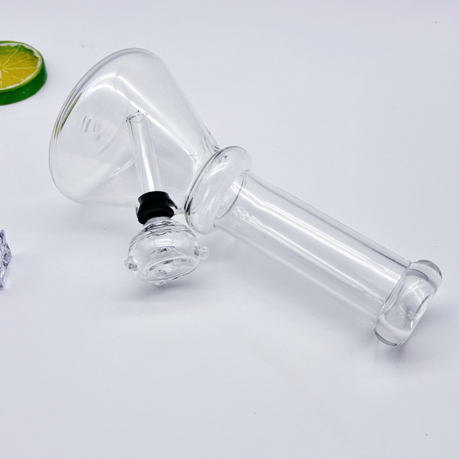 Clear 6&Prime; Classic Hookah Water Pipe Bong Tobacco Smoking Beaker Base w/ Carb Hole