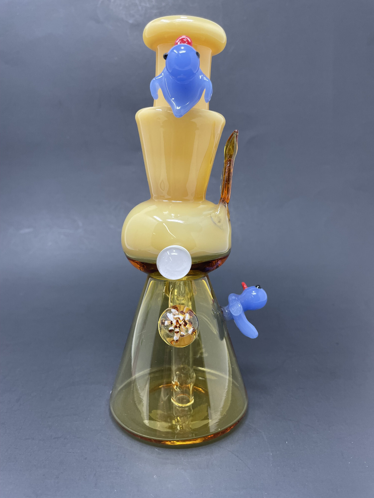 Premium Hookah Water Pipe Yellow Duck Glass Bong 8&Prime; Premium Crystal Duck Bong