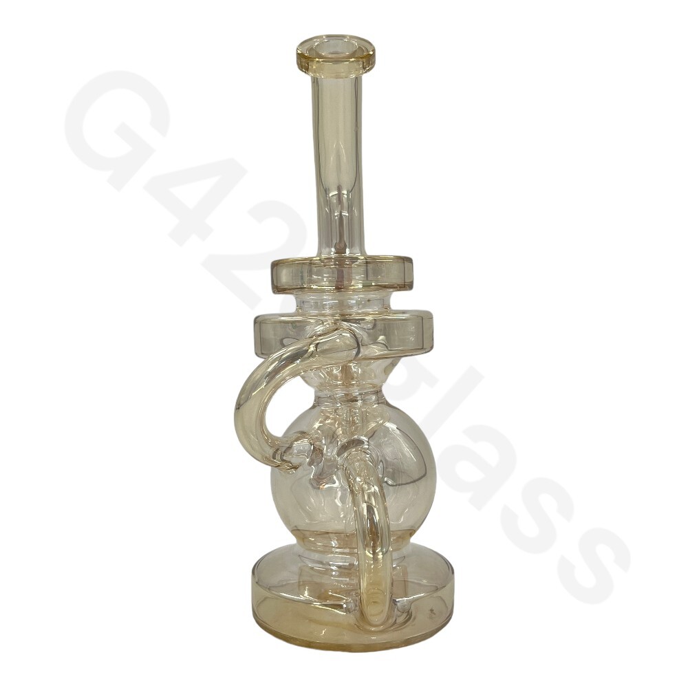 8 Inch Electroplate Recycler Ice Bong | Water Pipe