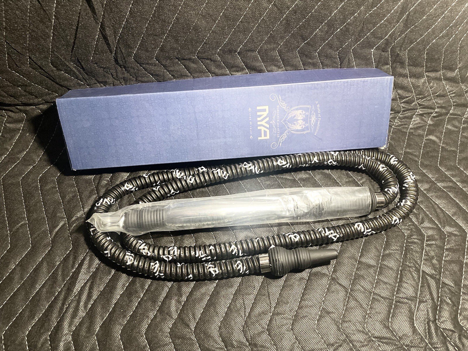MYA ELEGANCE AND STYLE 10.5&Prime; HOOKAH PIPE SET SINGLE HOSE BLACK