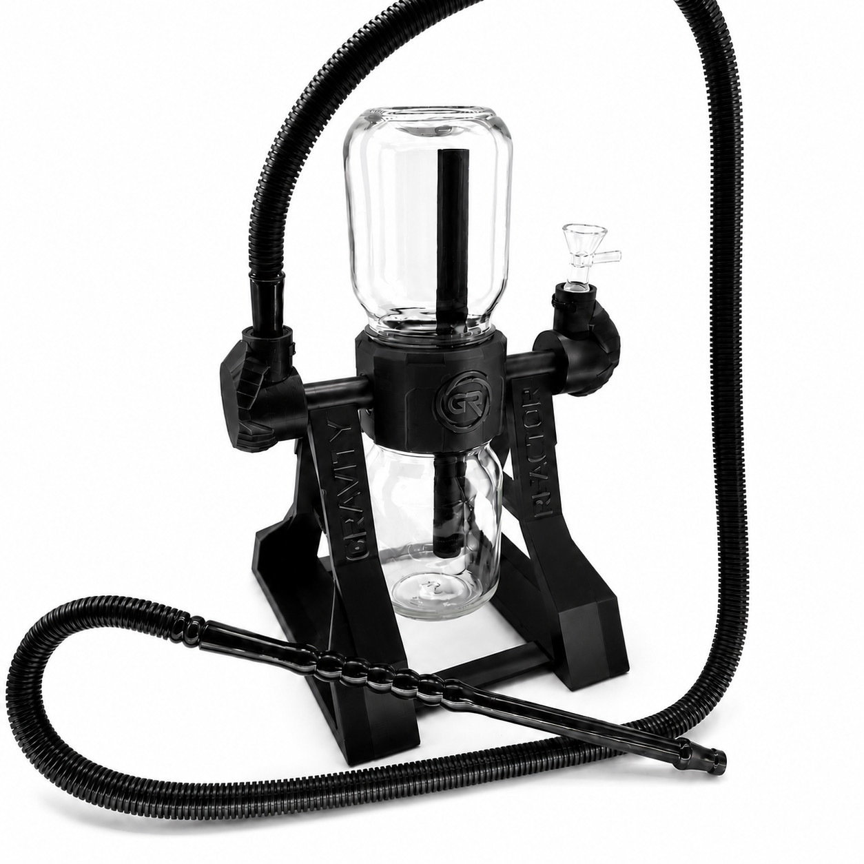 360° Rotating GRavity Bong Dual Glass Chamber 12&Prime; Water Hookah Pipe | 5 Colors