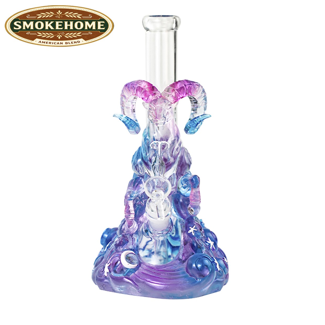 Crystal Aries 10inch Glass Bong Water Pipes Smoking Beaker Bongs Limited Edition