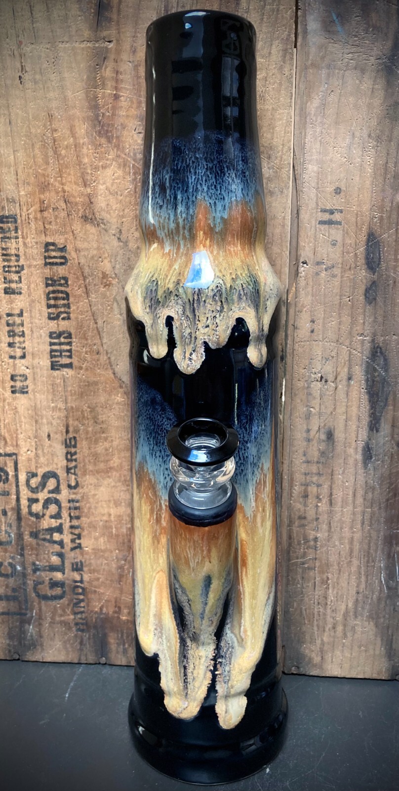 Ceramic Bong Hookah Bubbler Pipe Woods Forest Hills Mafia Woman Mob NYC Outlaws