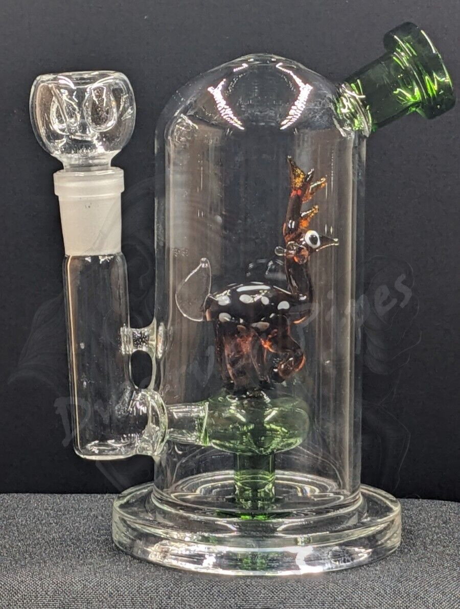 5.5&Prime; Inch Glass Hookah Water Pipe Bong Dome Horned Creature