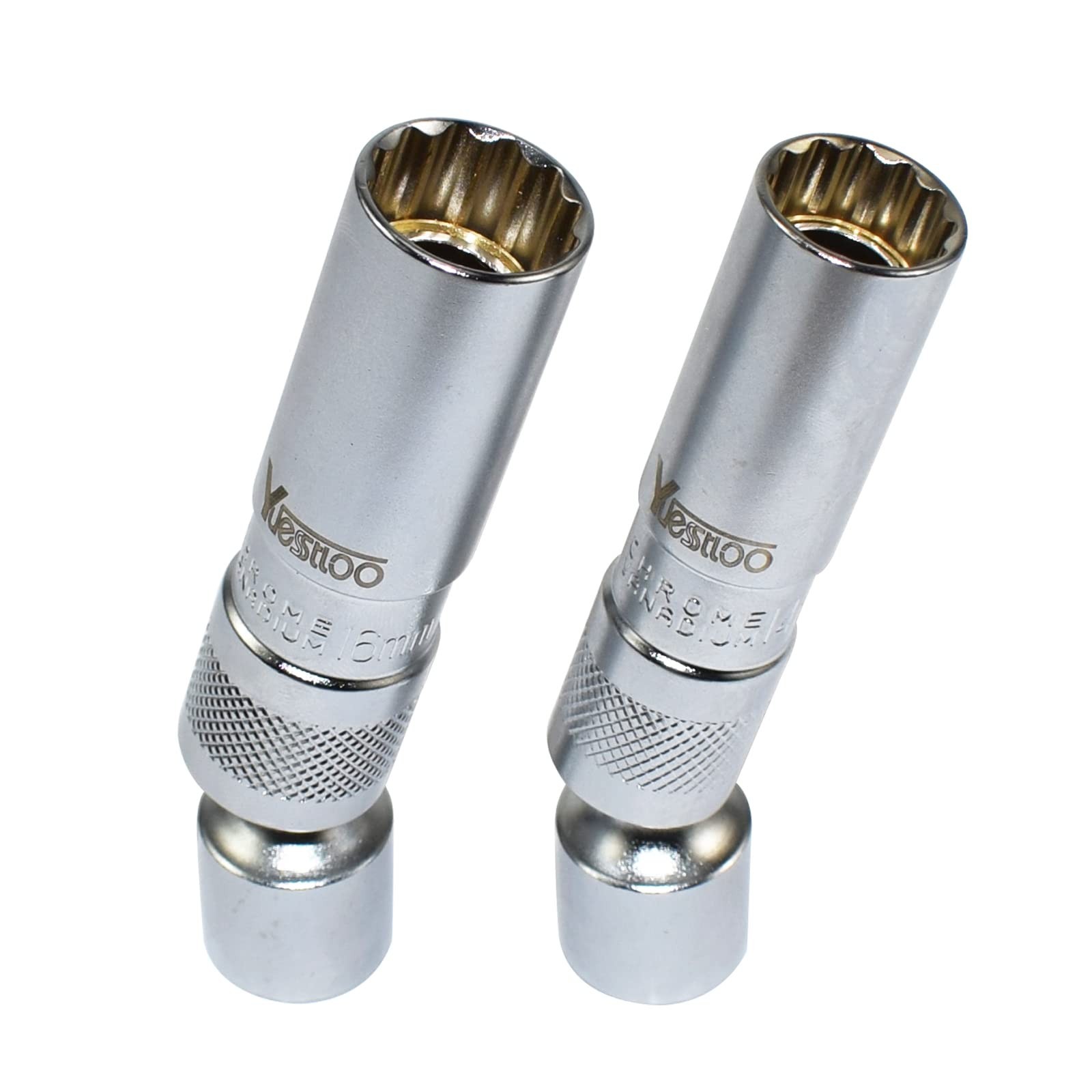 14mm & 16mm Magnetic Swivel Spark Plug Socket, 2 Pcs Thin Wall 3/8 … Fast Ship