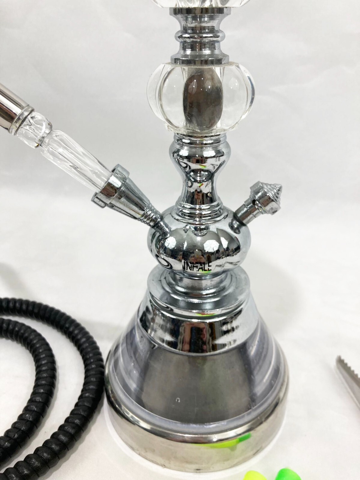 INHALE 15’’ HEAVY DUTY stable set stainless steel and brass 1 hose hookah