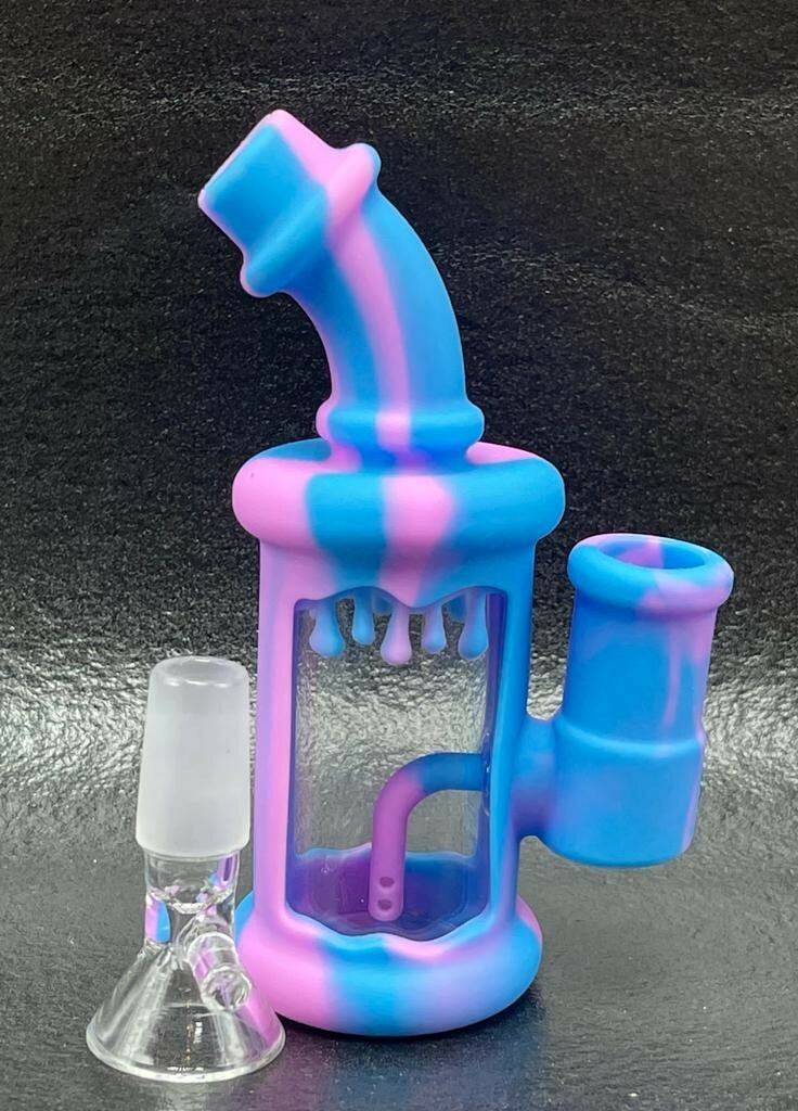 5 Inch MINI Unbreakable Silicone Bong Detachable Water Pipe + SCREENS!