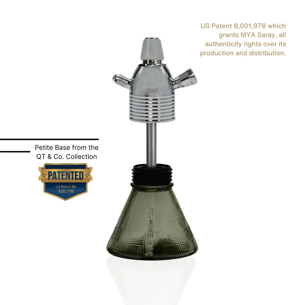 MYA PETITE HOOKAH 1 HOSE | 8” PETITE240 | GREY | FREE SHIPPING