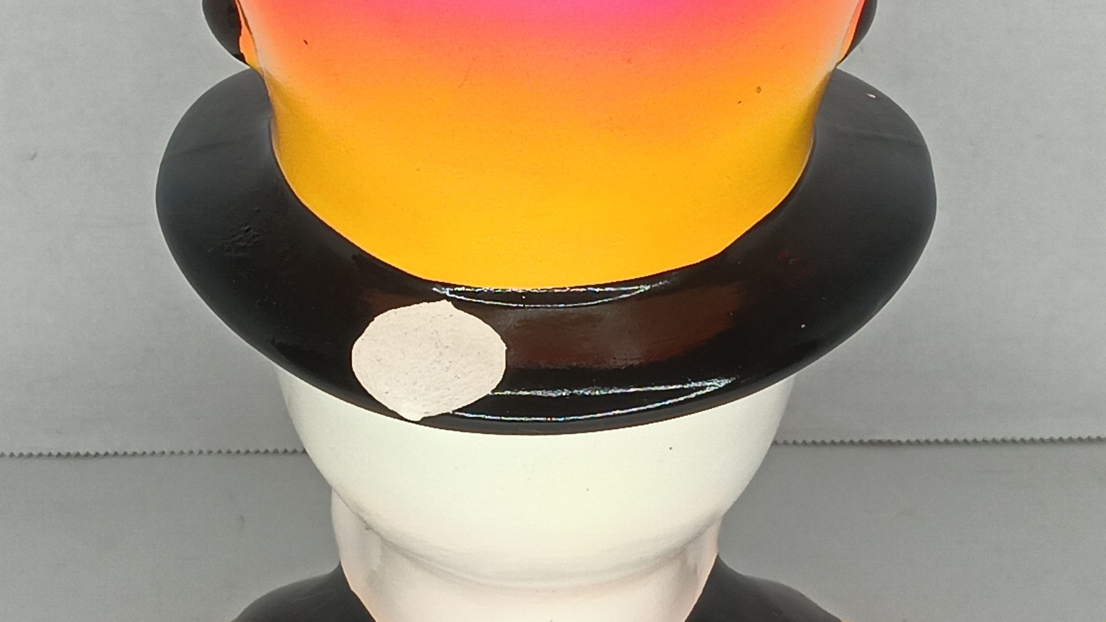 VTG Graffix Bong Base-Killer Paint-RARE 90s Ceramic Skull Jester-Screw Top READ