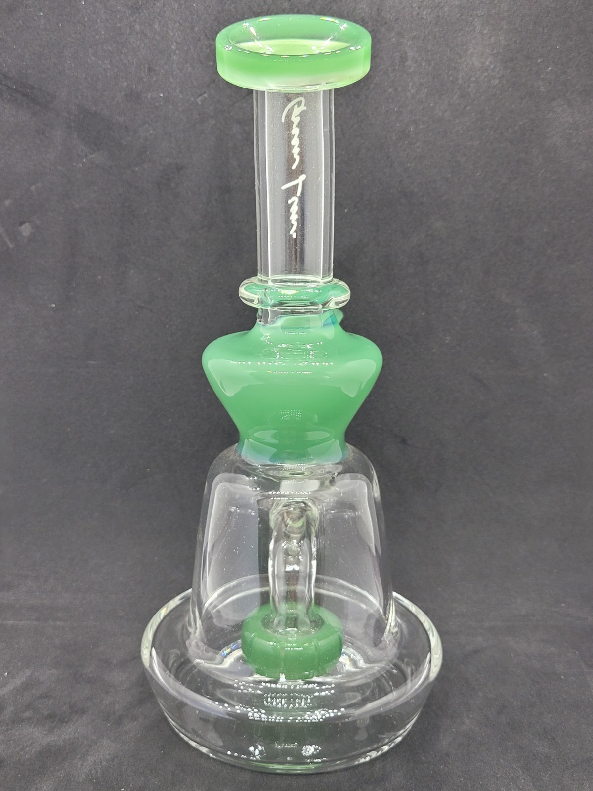 6&Prime; Fat Bottom Glass Water Pipe – Thick Base Mini Bong – Inner Perc – Green