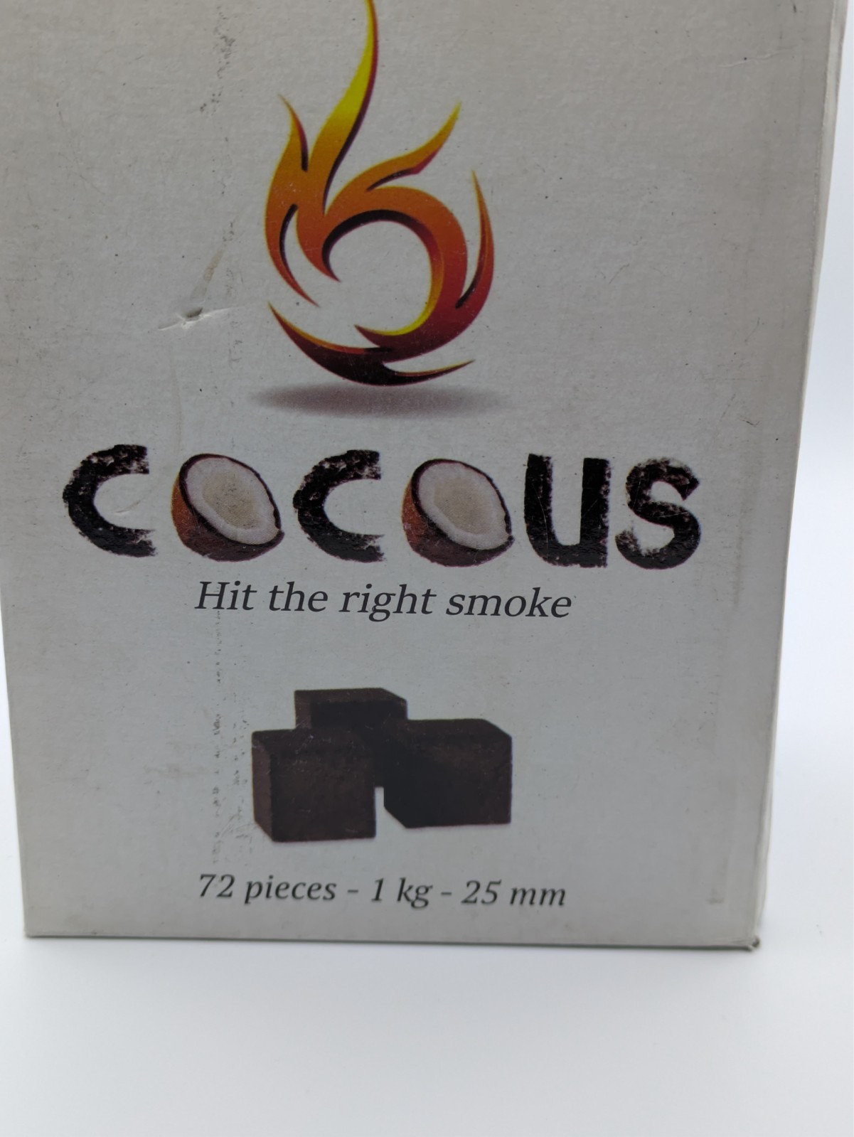 Cocous Charcoal Cubes – 100% Natural Cocoshell for Hooka – 72 pieces 1kg 25mm