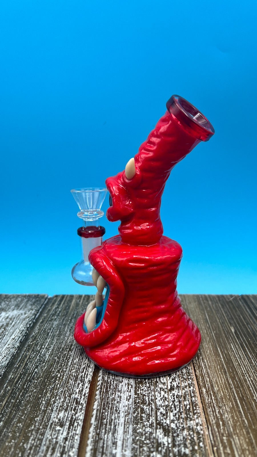 Halloween Skull 7&Prime; Premium Glass Bong Water Pipe Catcher Hookah & Bubbler