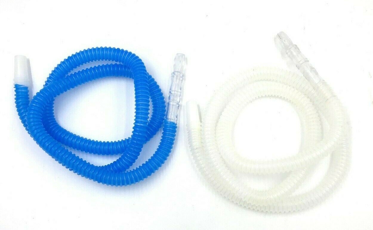 2 Ct Clear Color 48&Prime; Inches Disposable Hookah HOSE Long Handle Washable Medical