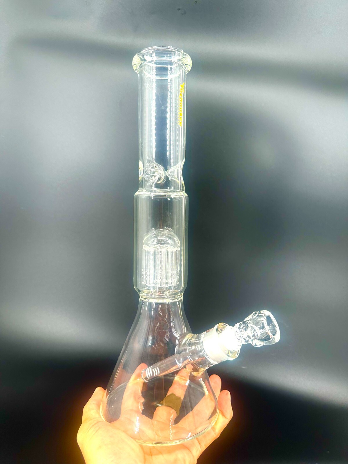 18 Inches Heavy Thick Glass Bong Water Pipe Hookah Bongs with Skull catcher Blue