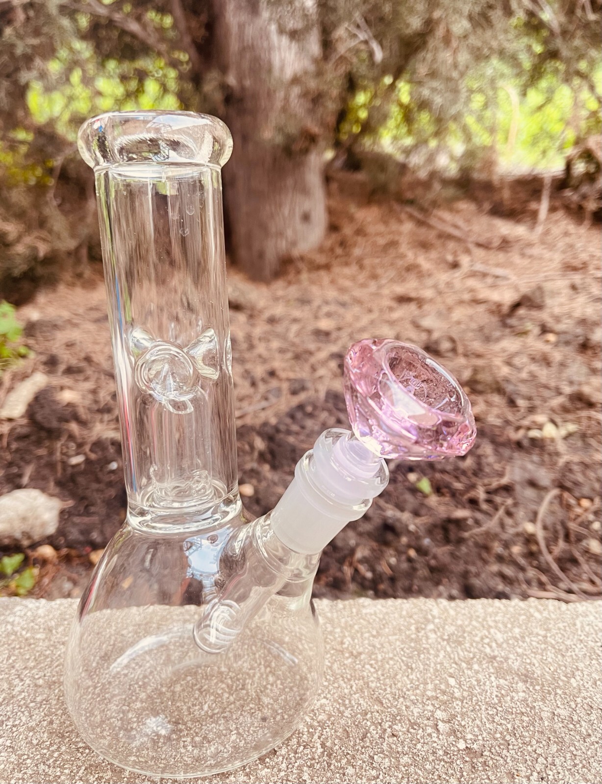 2.5&Prime; Pink Diamond 14mm Slide Male Bowl for Water Pipe Hookah Bong