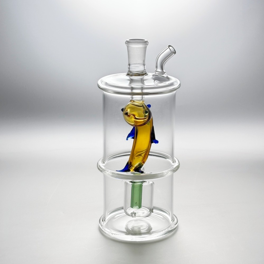 4.7&Prime; Mini Glass Bong Bubbler Water Pipe Shisha Smoking Hookah w/curve bowl+hose