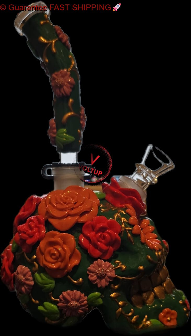 Phoenix Star 3D Bong Día de los Muertos Skull Pipe Bong 11&Prime; Phoenix AUTHENTIC✅✅✅