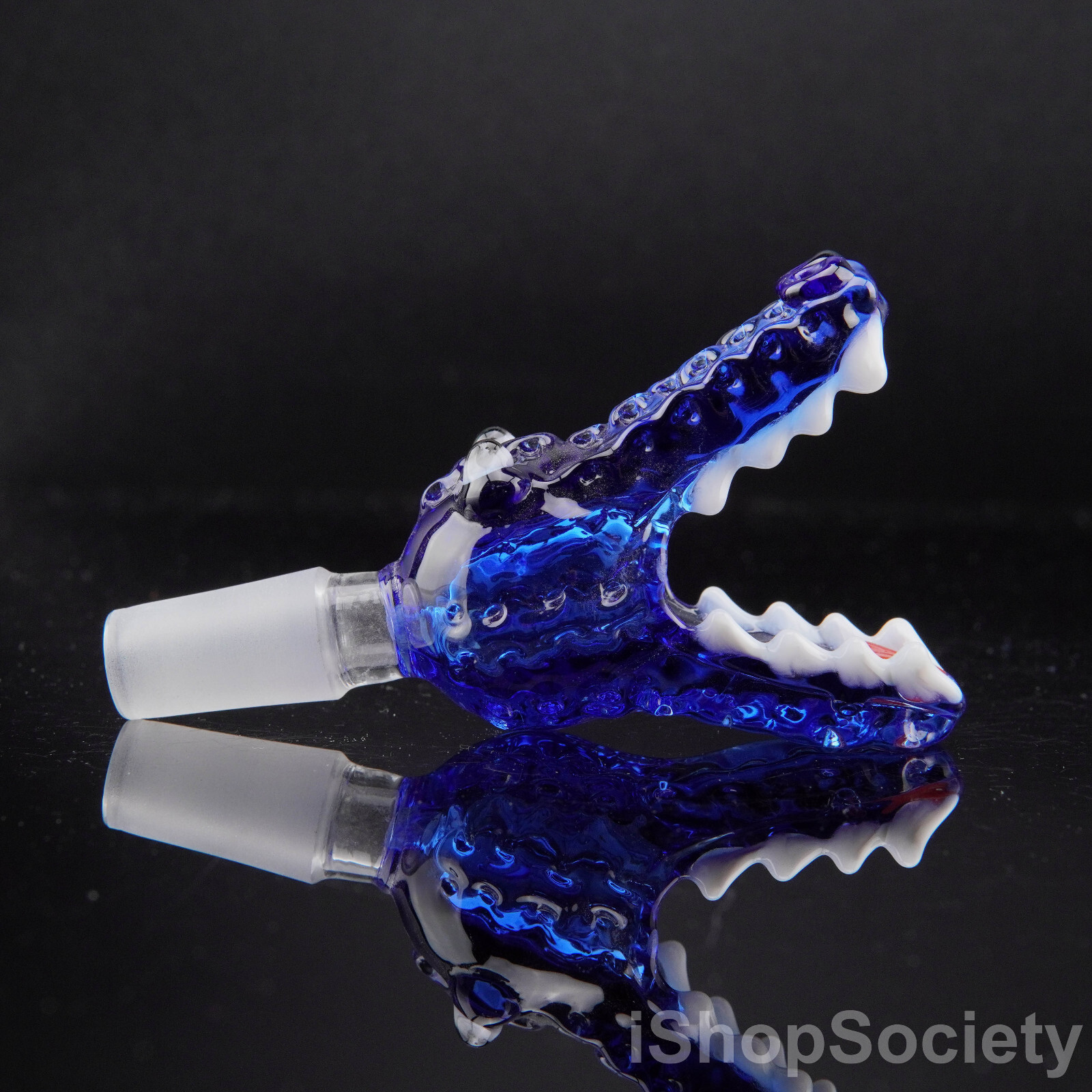 3.5&Prime; Crocodile Glass Slide Bowl 14mm Water Pipe Hookah Head Piece Thick Bowl BL
