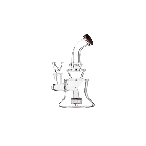 Compact Shower Head Percolator Water Pipe | Brown Trim | 6&Prime;