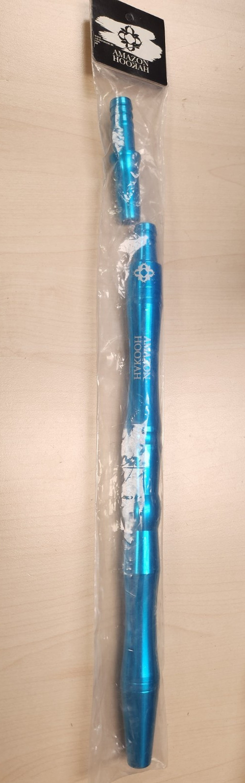 Amazon Hookah Aluminum Handle & Plug Set – Neon Blue – Brazilian Luxury 17cm
