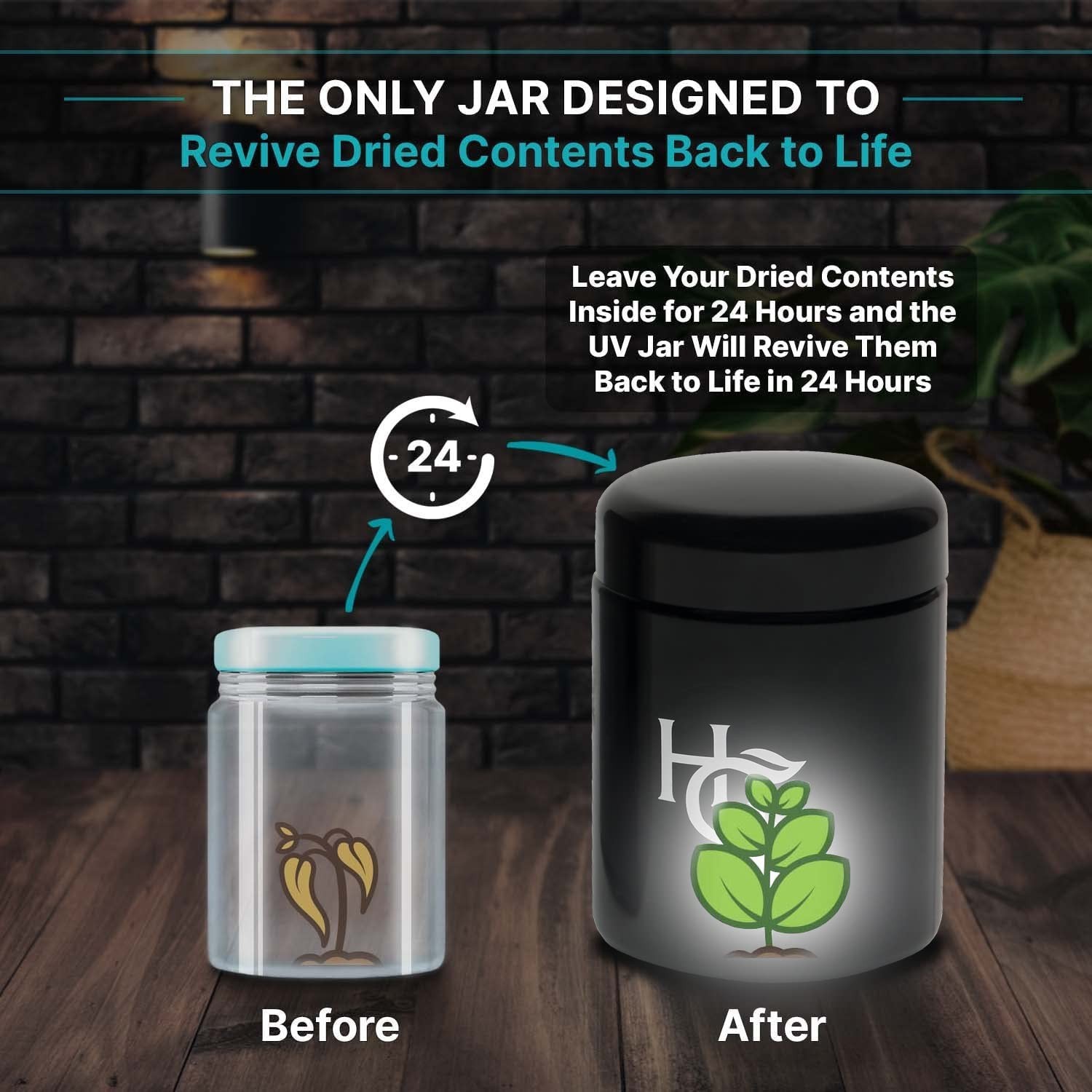 Herb Guard – Half Oz Airtight Jar and Smell Proof Containers (250 ml) Comes w…
