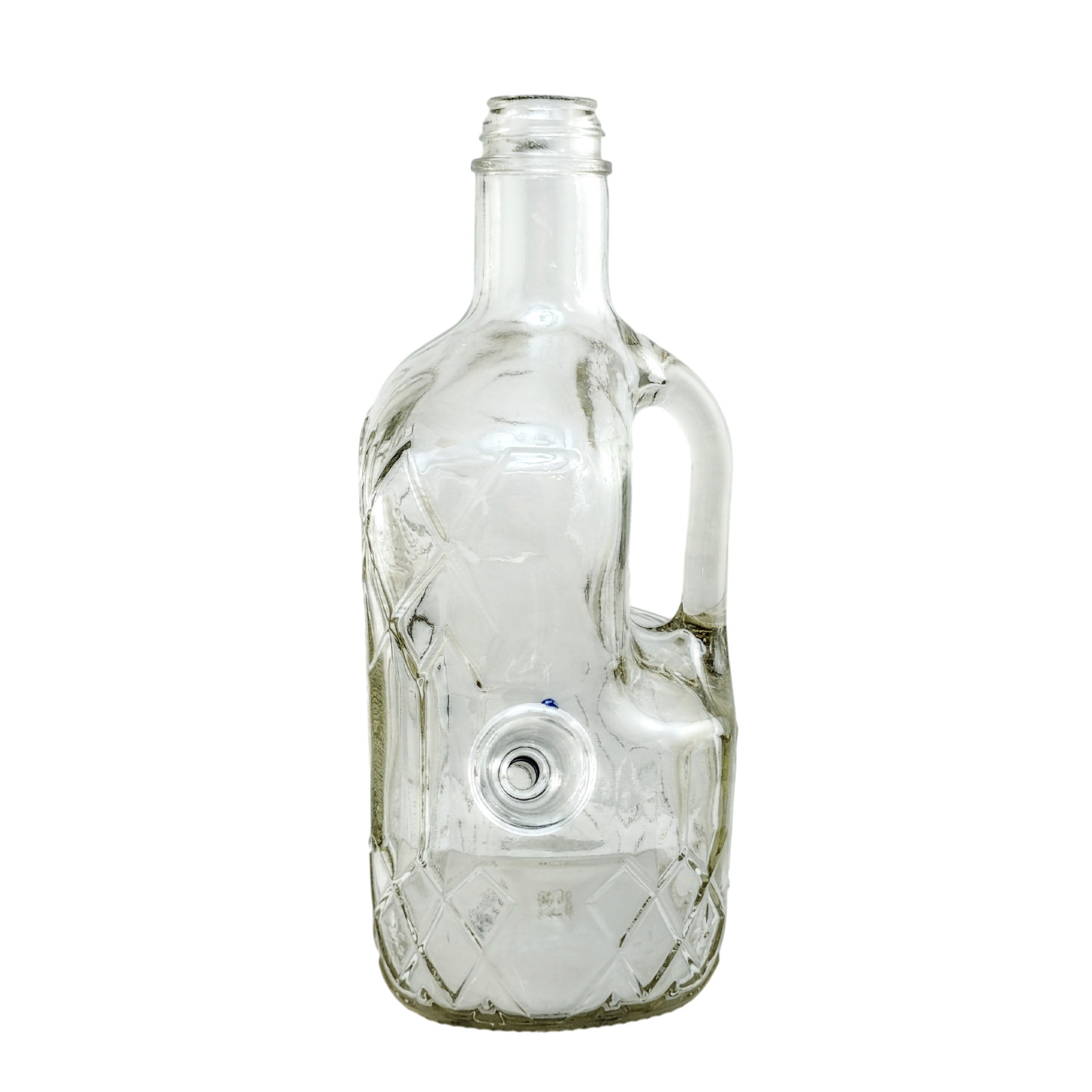 Crown Royal Apple Bottle Bong With Genuine Blue Dot Bowl, Hand Crafted 1.75L