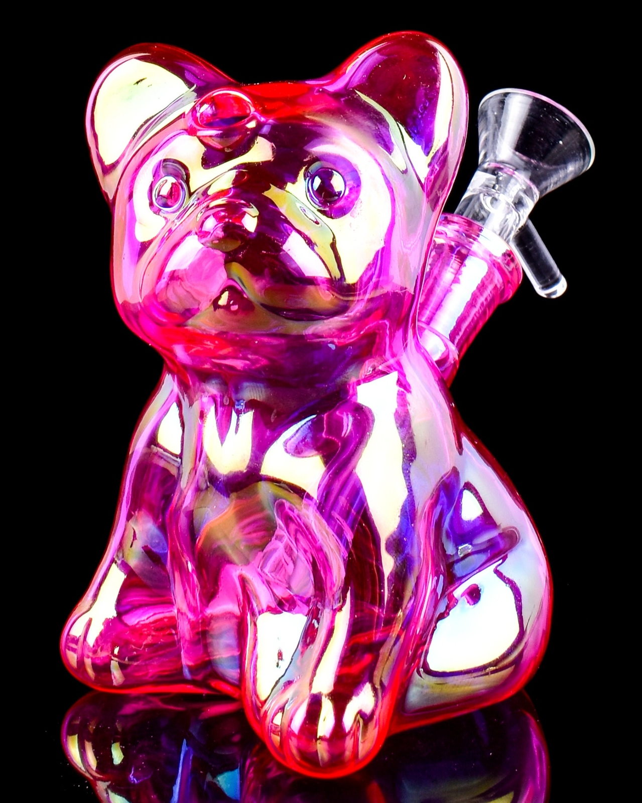 Cute Bong Mini Bong Glass Water Pipe Hookah Iridescent Bong Pink Bong *USA*