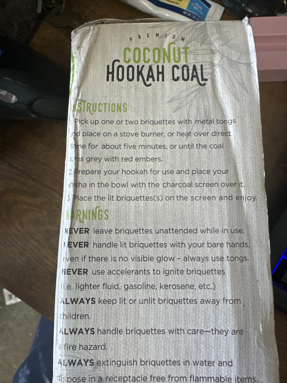 Premium Coconut Hookah Coal…120 Flat Cubes, 1 kg…BRAND NEW