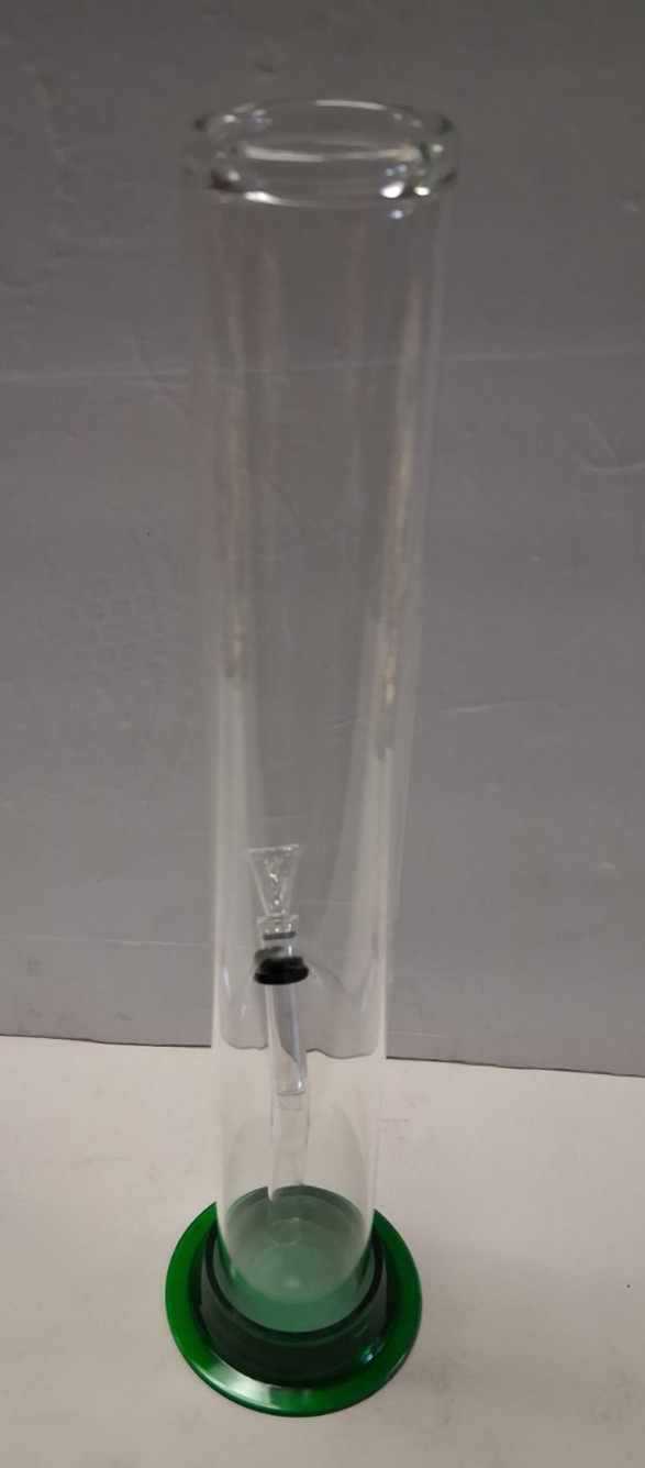 15&Prime; GLASS WATER PIPE NORMAL WALL HOOKAH BONG WITH GLASS PULL CARB 2&Prime;M