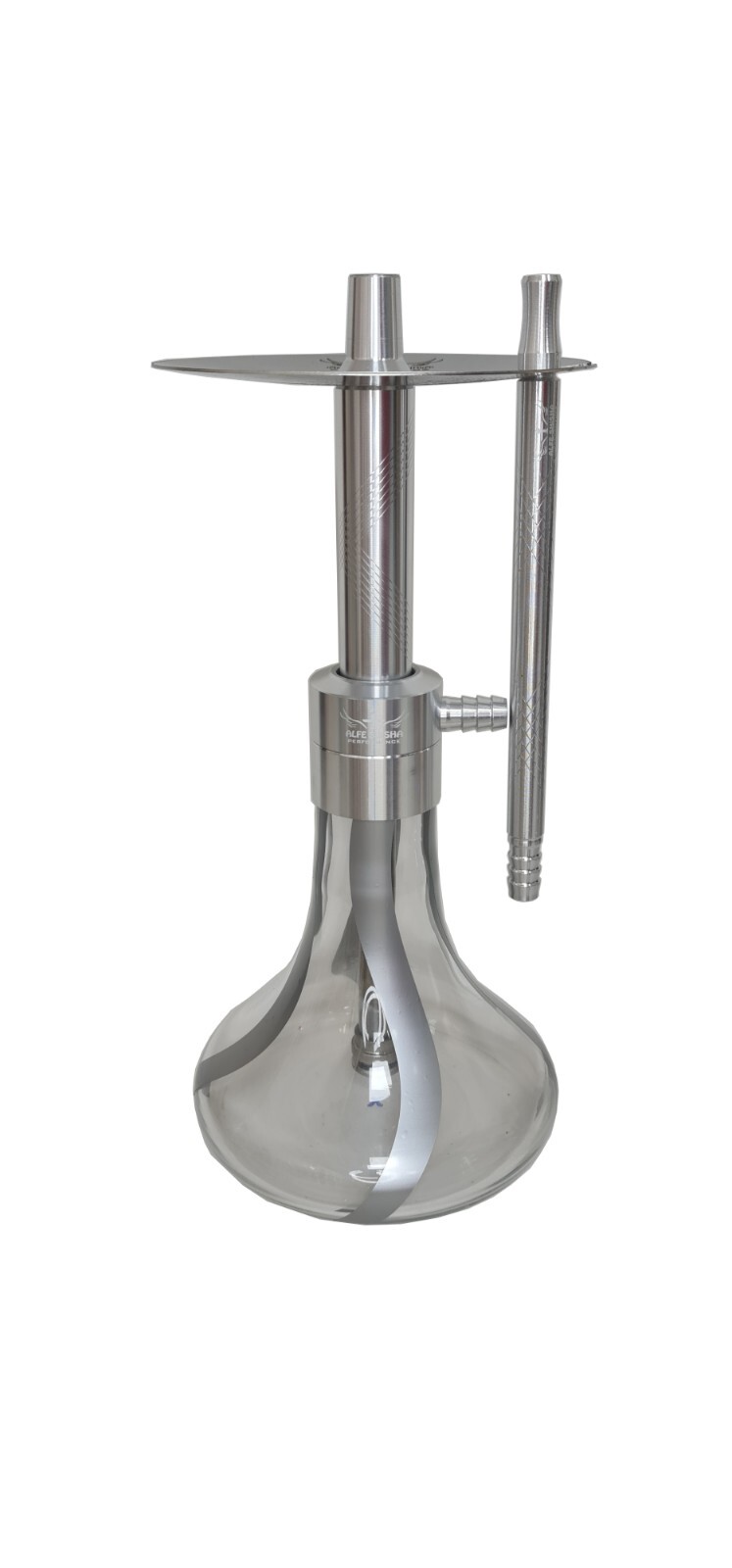 AlfeShisha Performance F1 Mini Hookah Silver, Personal Hookah Set, Modern Hookah