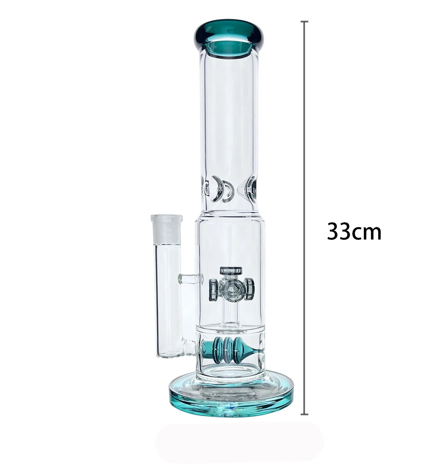 13&Prime; Heavy Glass Bong Percolate Bongs Smoking Hookah Water Pipe 14mm bowl