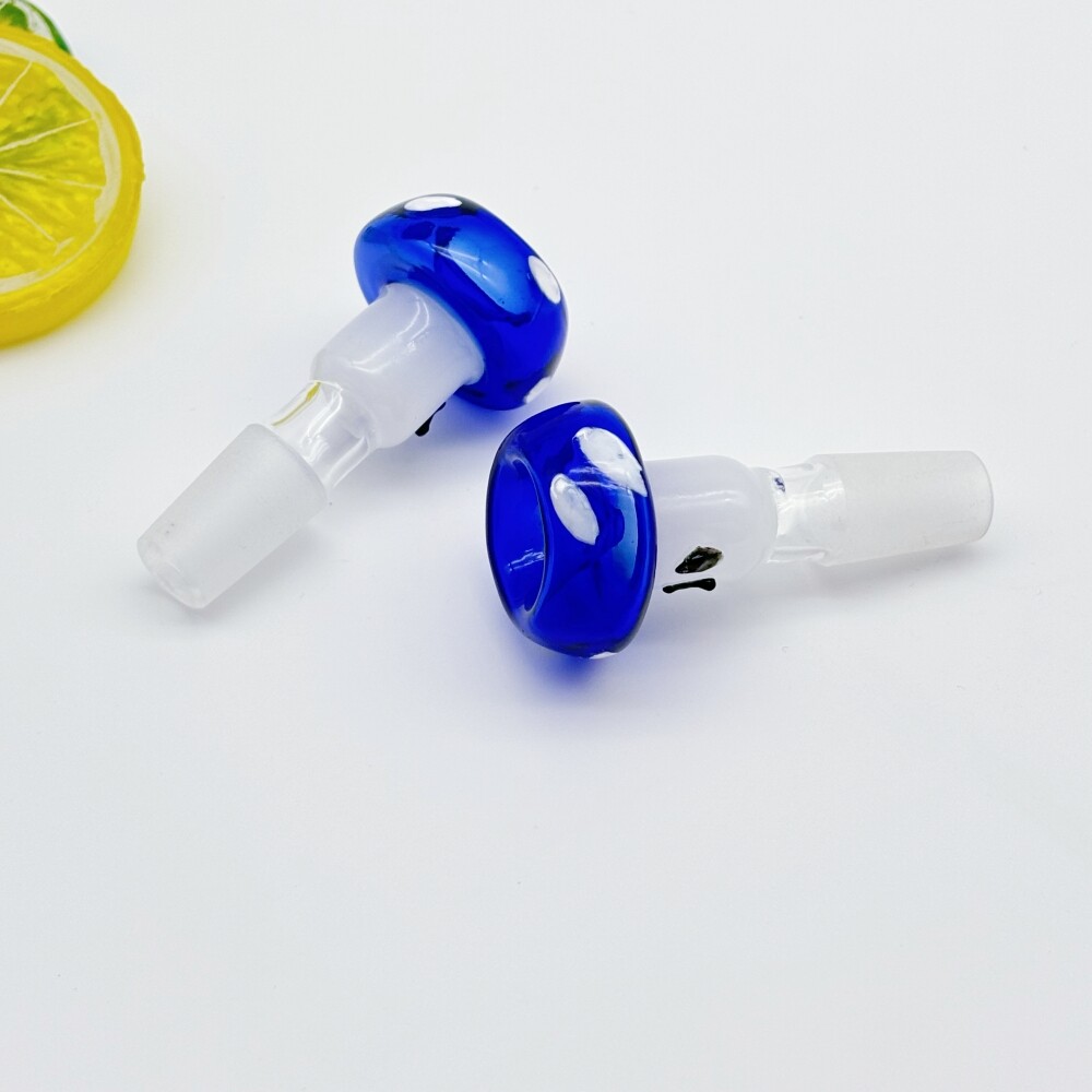 2pcs Glass 14MM Male Mushroom Bowl Smoking Slide Tobacco Bong Water Pipe Jiont