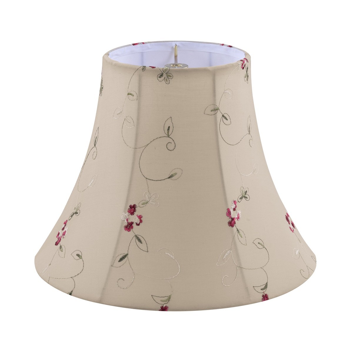 Aspen Creative 30079 Transitional Bell Shape Lamp Shade Apricot Floral 12&Prime; Wide