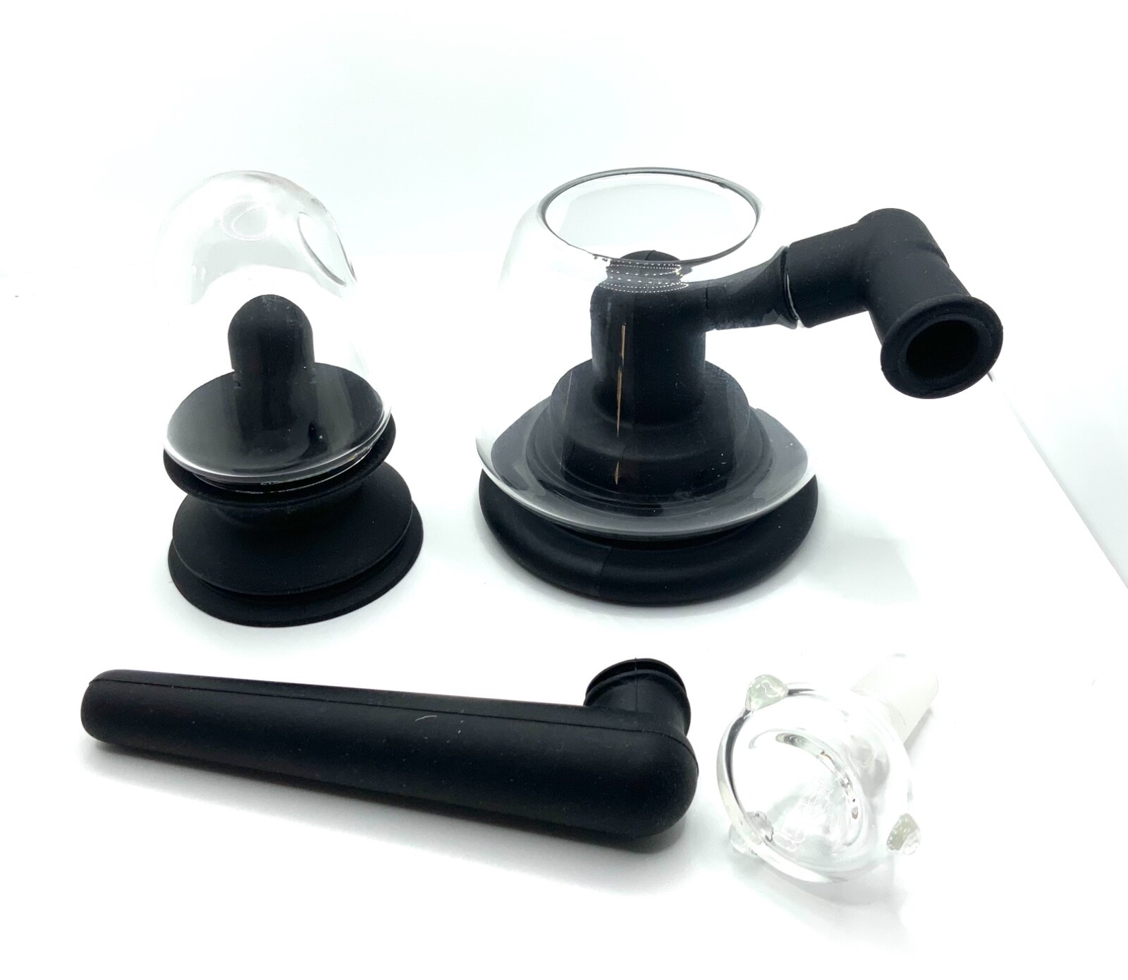10 1/4 Inch Glass And Silicone Smoking Water Pipe Bong Bubbler