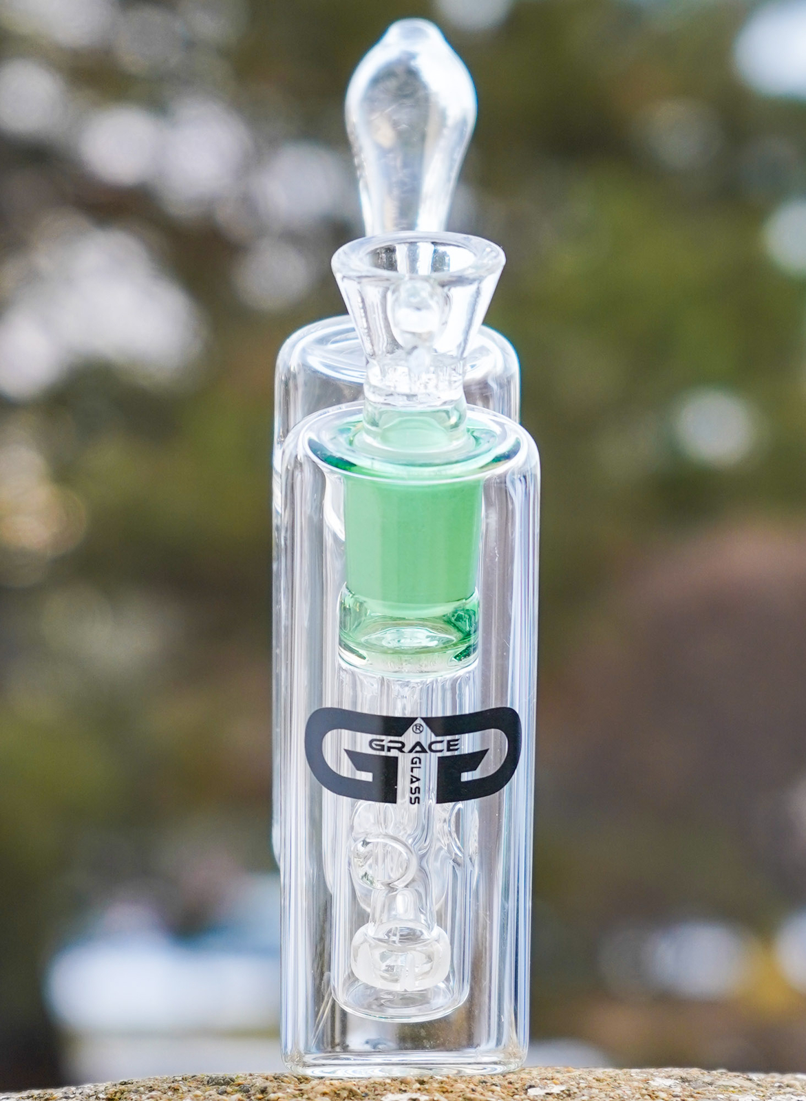 Grace Glass® Double Chamber Tobacco Glass Water Pipe BONG Bubbler Hookah 7&Prime; USA