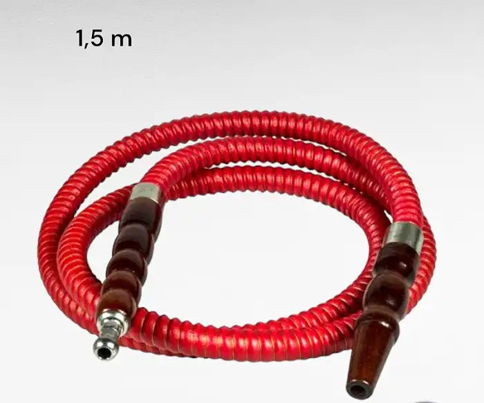Premium 1.5m Silicone Hookah Hose – Washable & Heat Resistant – Vibrant Red