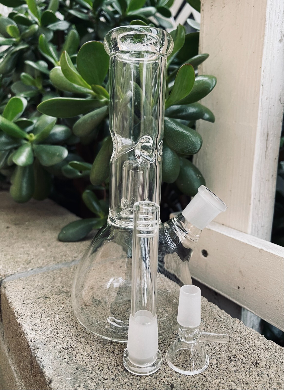 8&Prime; Inch Premium Quality Clear Glass Hookah Water Pipe Bong with 14mm Bowl