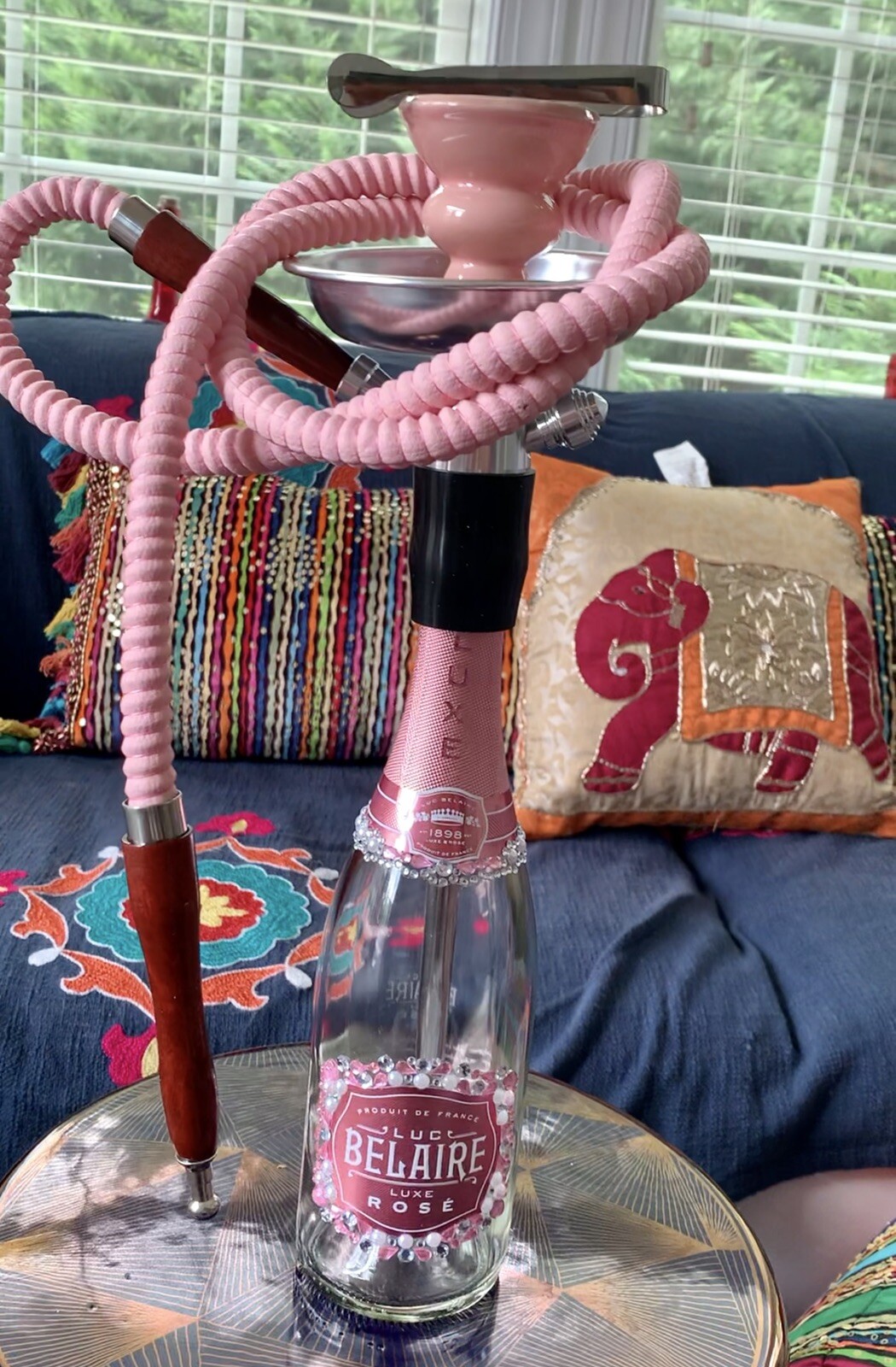 Luc Belaire Luxe Rosé Hookah Shisha Lamp Patio Deck Champagne Party Home Decor