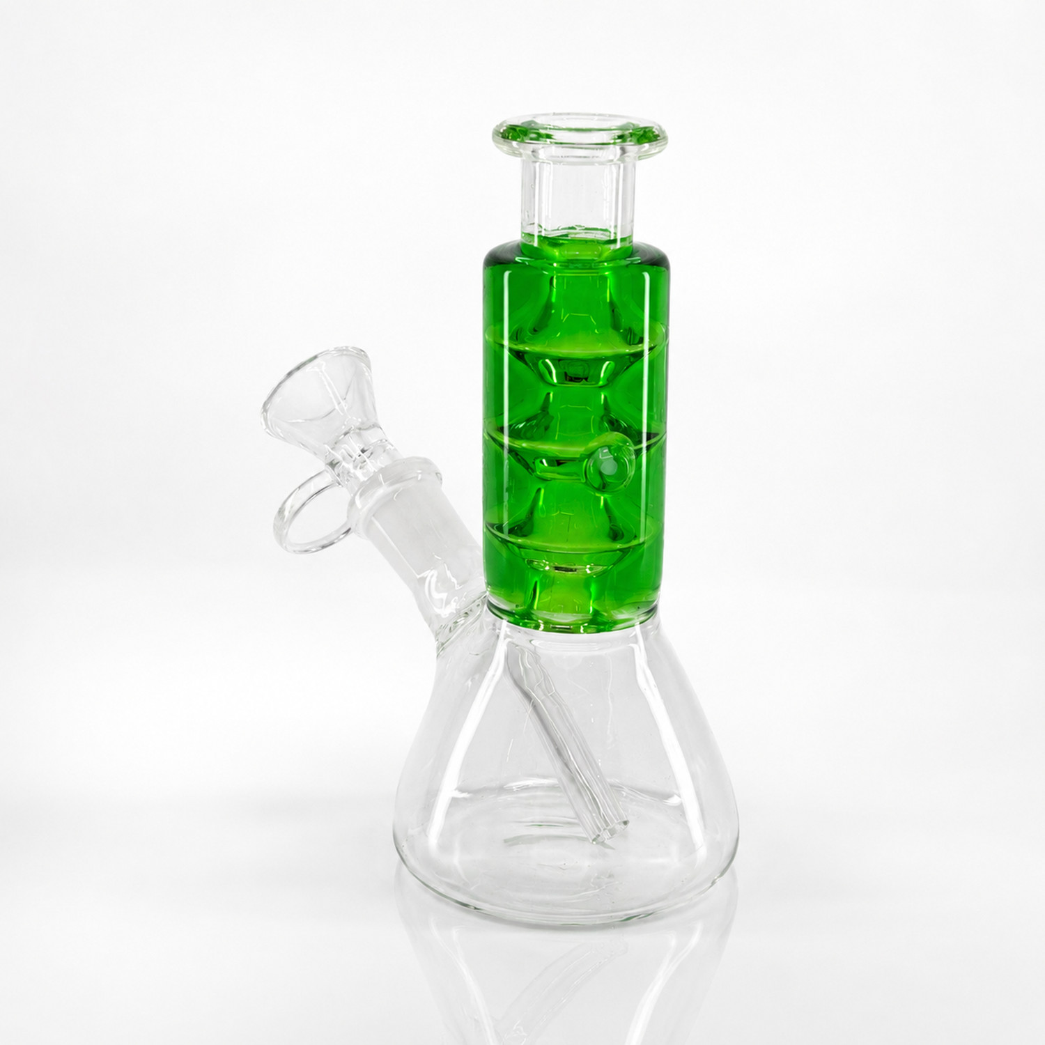 5.5&Prime; Green Mini Glycerin Freezable Glass Beaker Bong Water Pipe Smoking Hookah